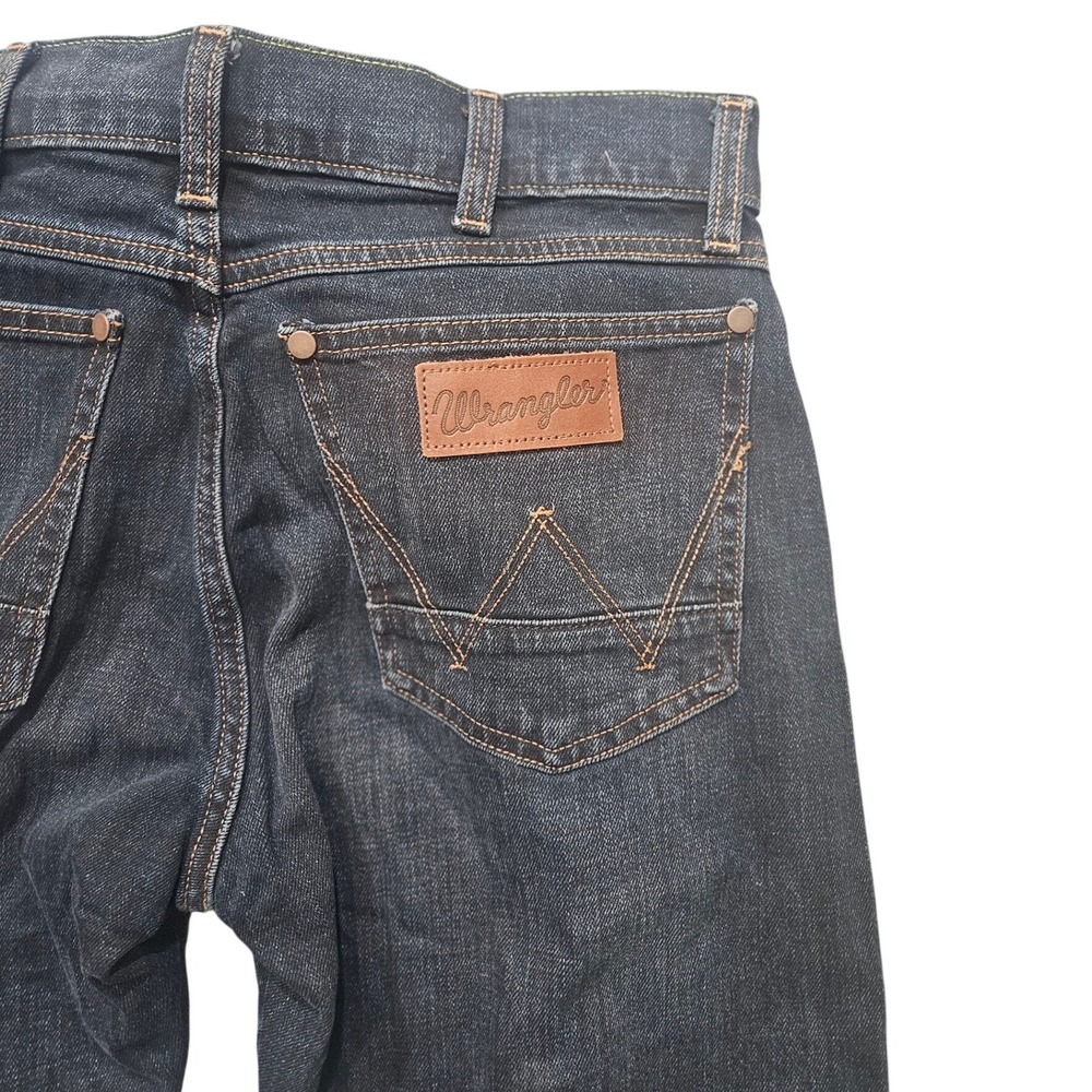 Wrangler Retro Slim Straight Leg Dark Wash Jeans 30x32 112367881 Mens Denim
